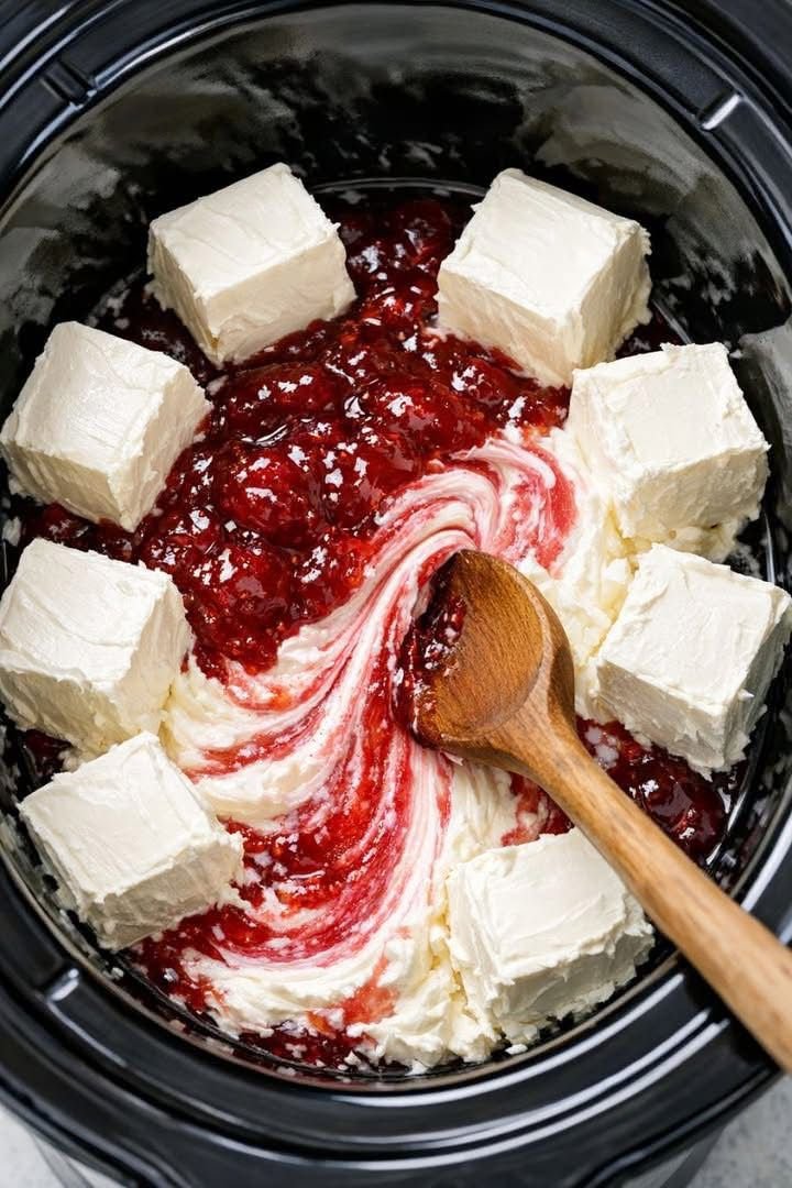 The Ultimate 3-Ingredient Slow Cooker Berry Cream Cheese Dip