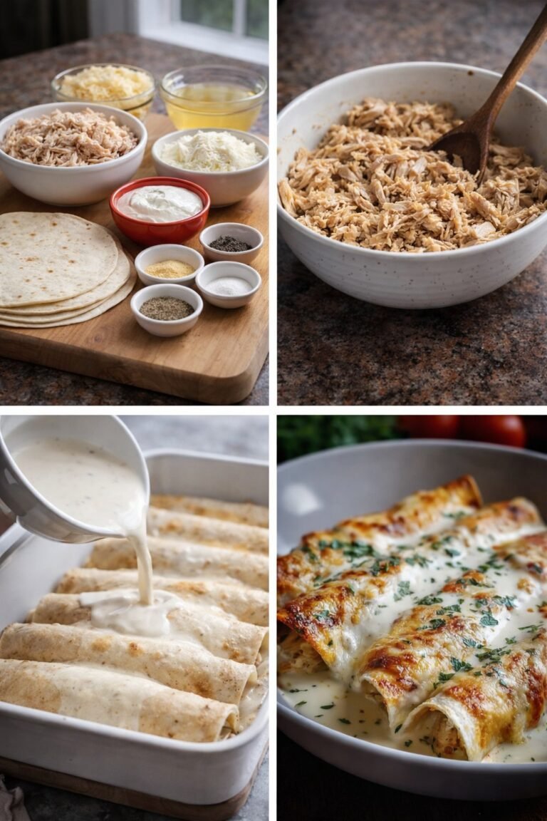 Simply Cream Cheese Chicken Enchiladas 