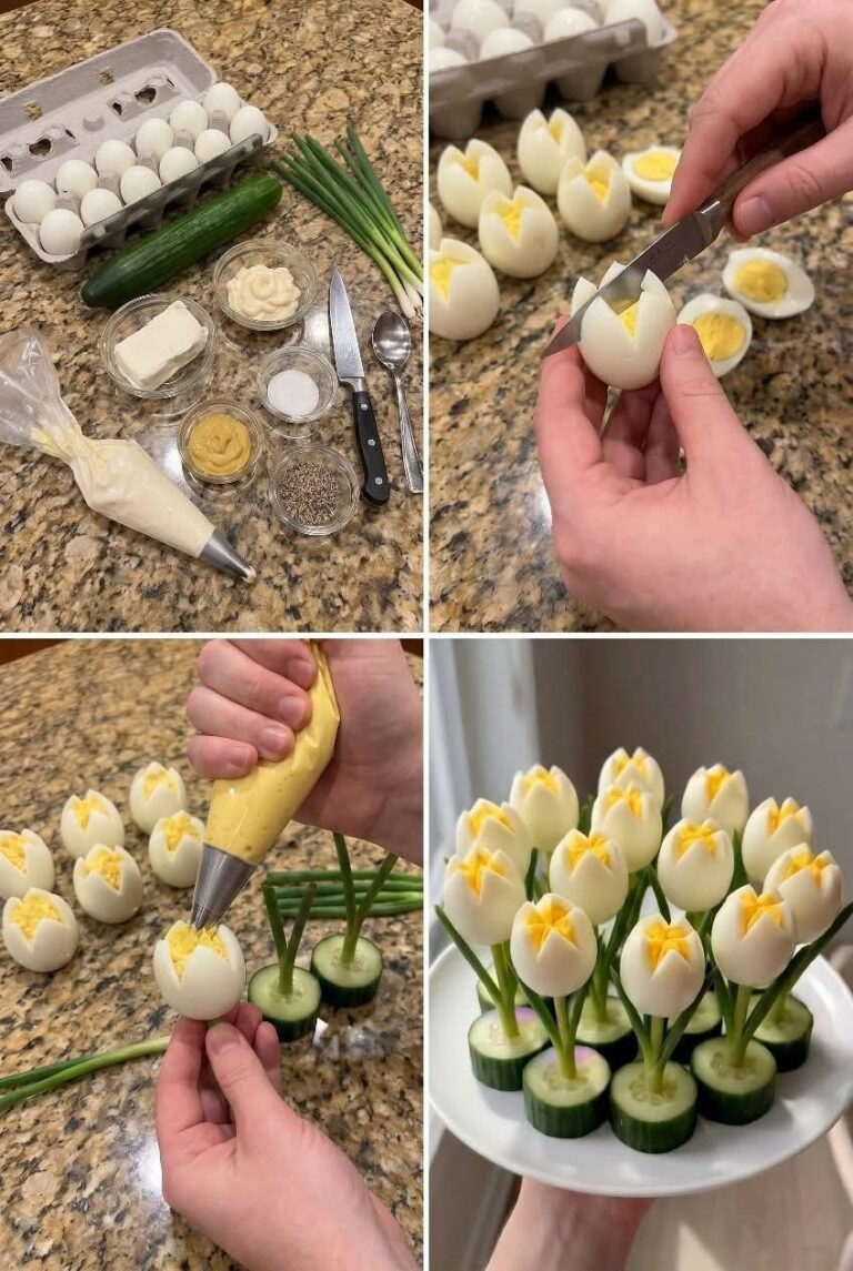 Deviled Egg Tulip Appetizer Platter 