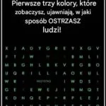 Pierwsze trzy kolory, które zobaczysz, ujawniają, jak bardzo zastraszasz ludzi