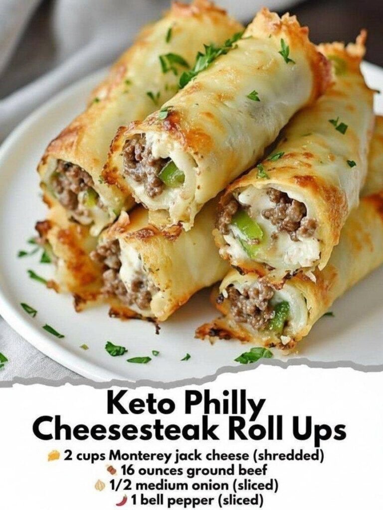Keto Philly Cheesesteak Roll Ups