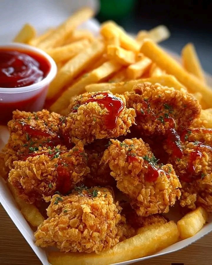 Crispy Chicken Bites & Golden Fries 