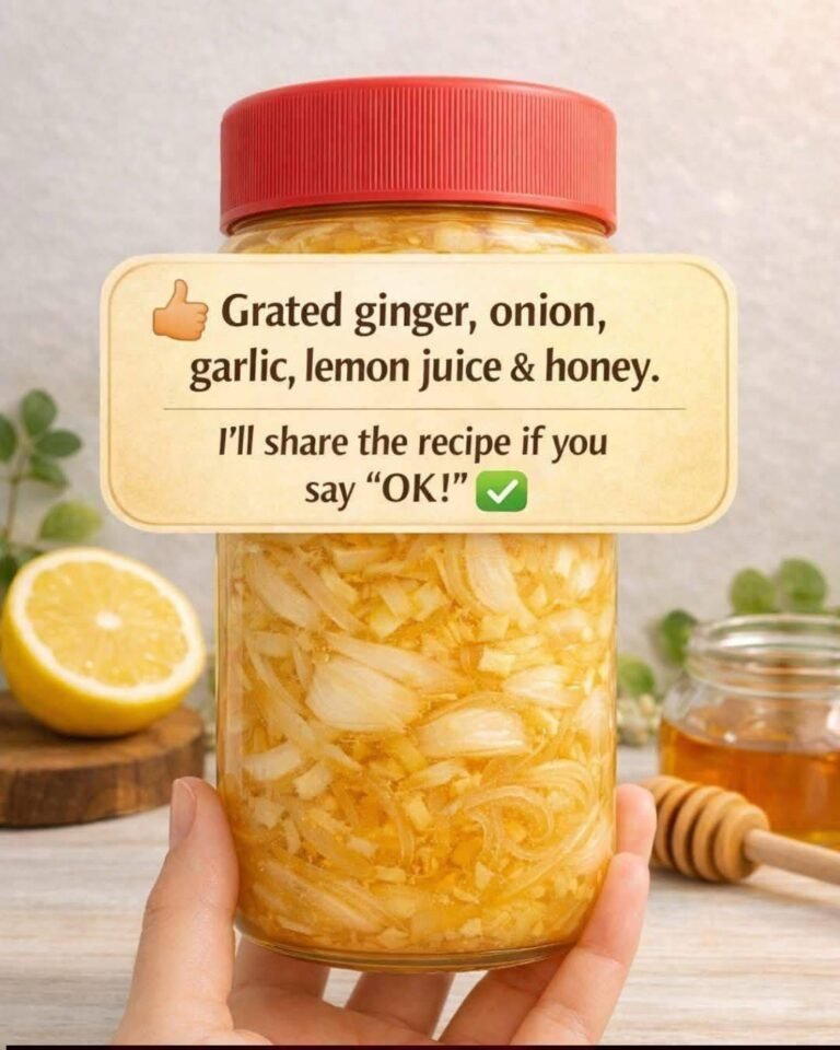 The Power Tonic: Grated Ginger, Onion, Garlic, Lemon, and Honey