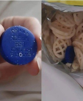 „Znaleźliśmy dziwny niebieski przedmiot w paczce chipsów: to…”
