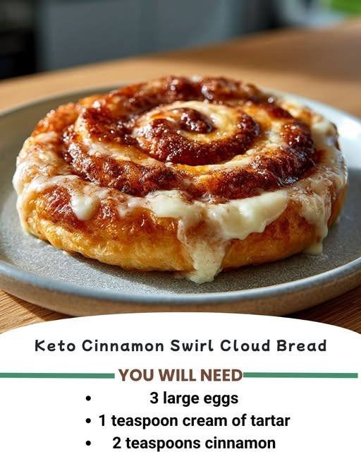 Keto Cinnamon Swirl Cloud Bread 