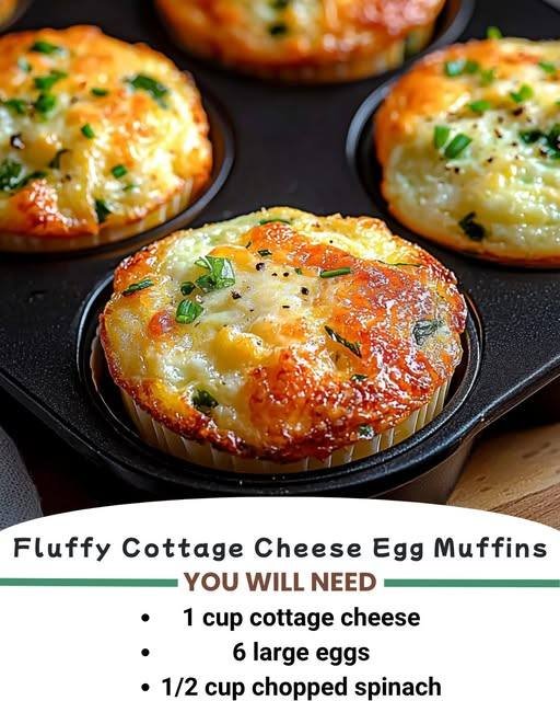 Fluffy Cottage Cheese Egg Muffins
