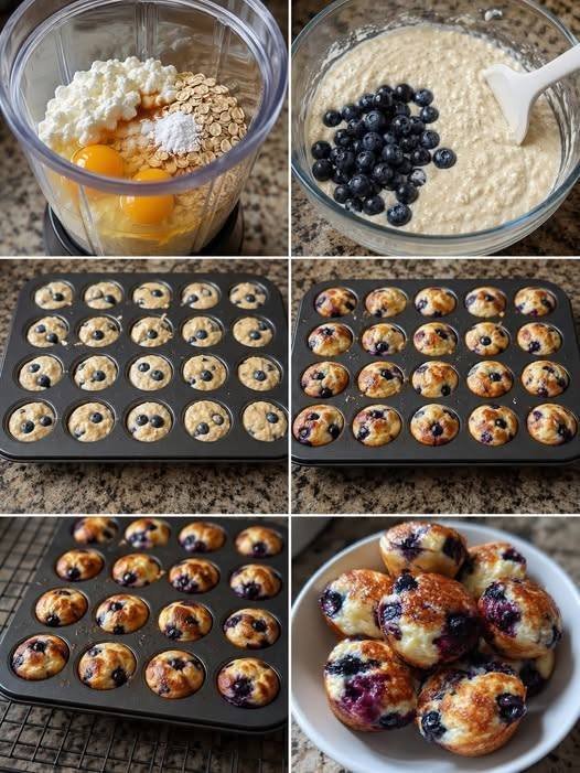 Fluffy Blueberry Cottage Cheese Pancake Bites High Protein Fluffy  Bursting with Berries