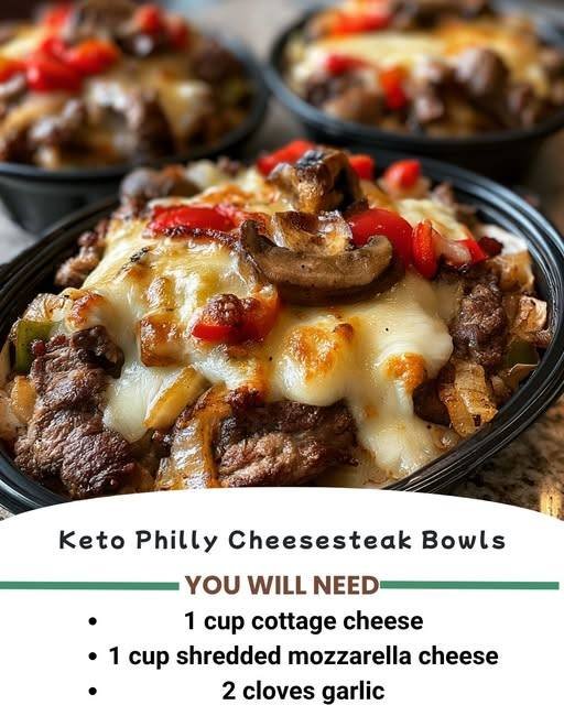 Keto Philly Cheesesteak Bowls 