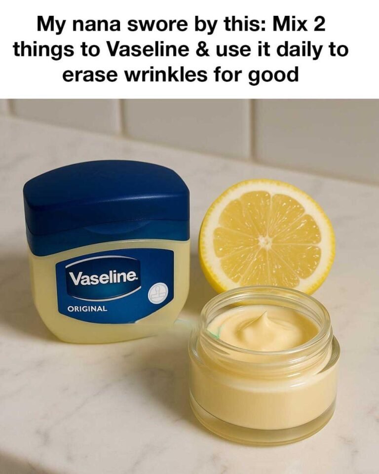 Mix 2 things to Vaseline & use it daily to erase wrinkles for good