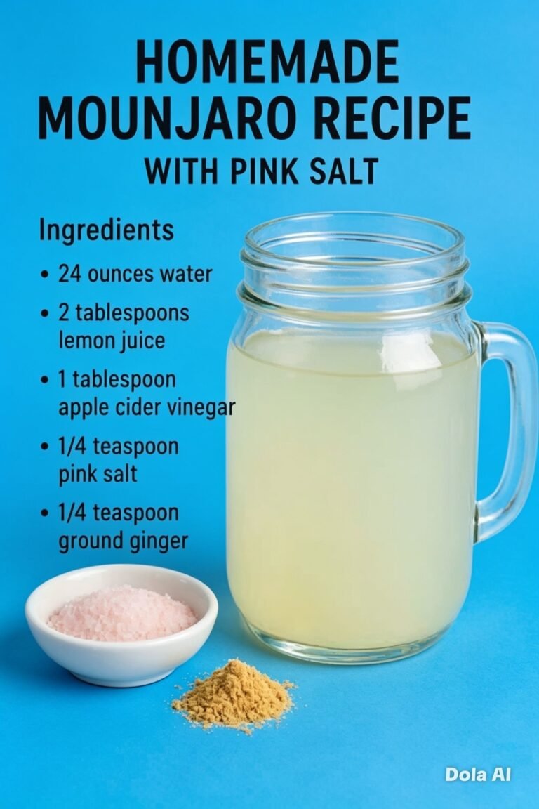 Homemade “Mounjaro” Drink with Pink Salt
