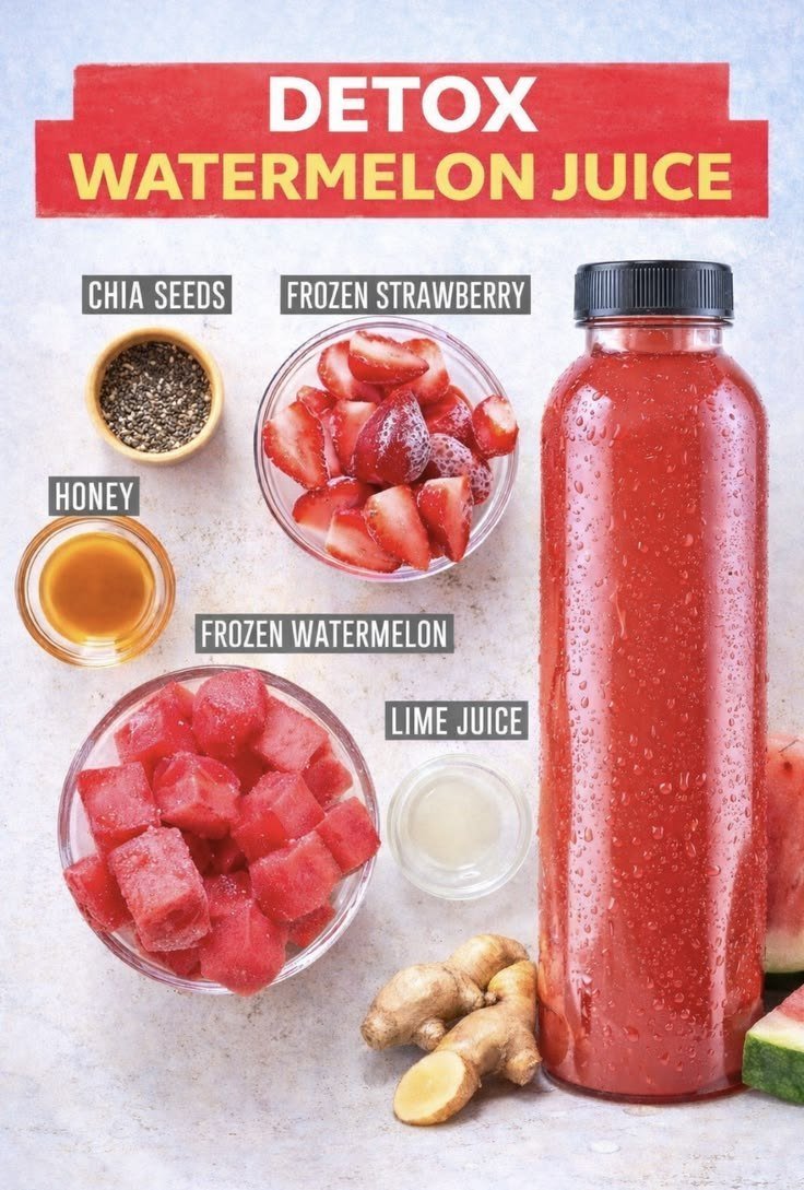 Refreshing Watermelon Detox Juice Recipe for Hydration & Fat Loss