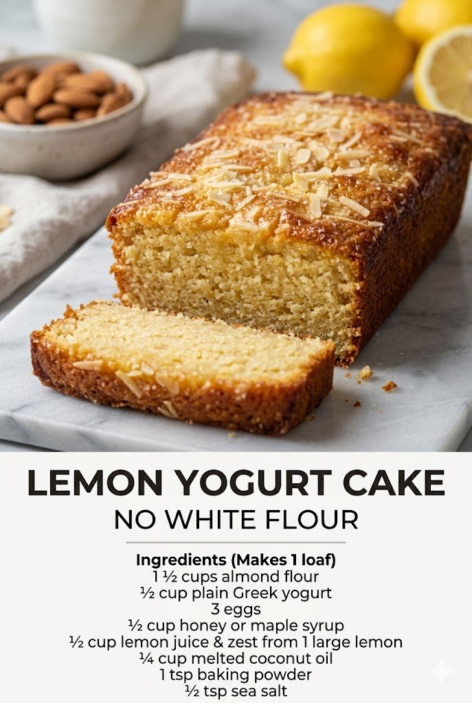 Lemon Yogurt Cake No White Flour