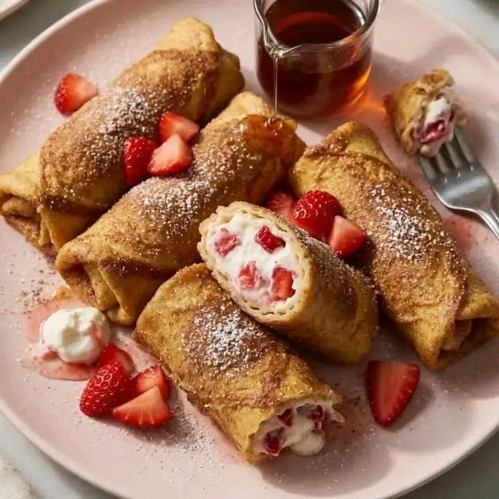 Strawberry French Toast Roll Ups