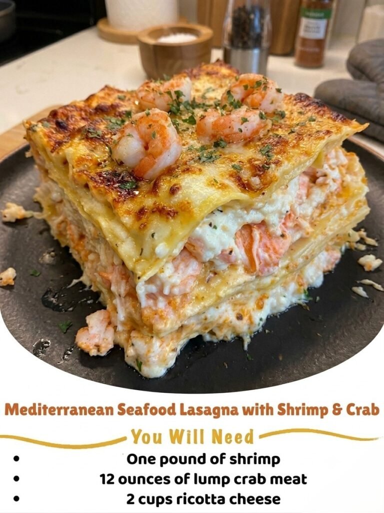  Mediterranean Seafood Lasagna with Shrimp & Crab 