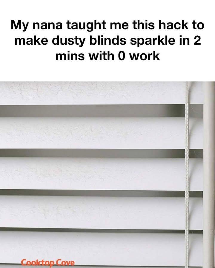 My Nana Taught Me This Hack to Make Dusty Blinds Sparkle in 2 Mins with 0 Work