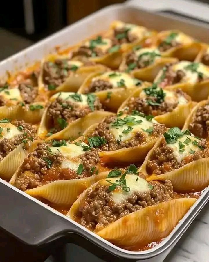Creamy Ricotta Beef Stuffed Shells Pasta 