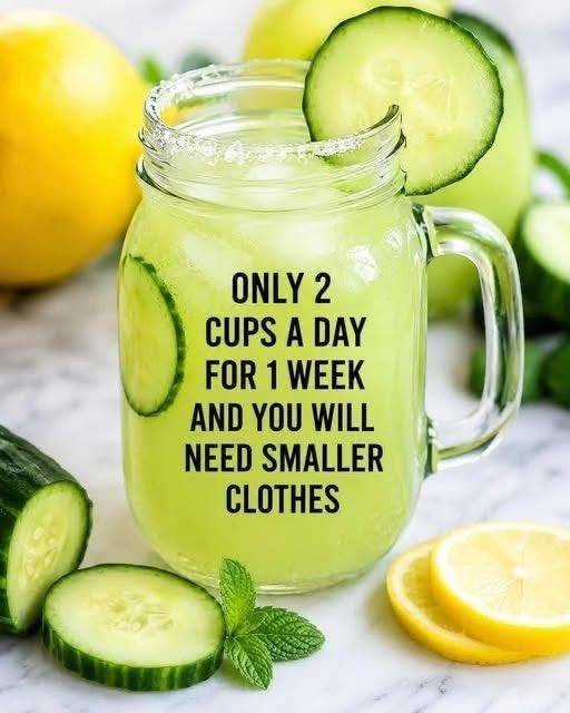 FRESH CUCUMBER LEMONADE Just 2 Cups a Day for 1 Week, and You’ll Need Smaller Clothes