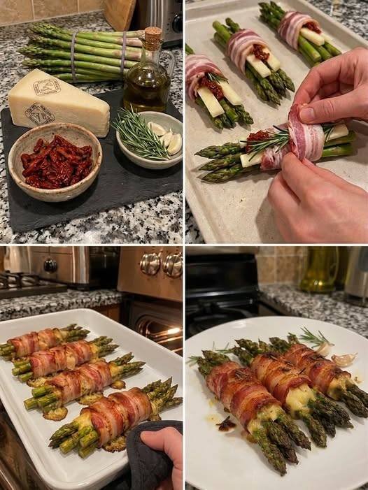 Easy and simple way to make Bacon Cheddar Wrapped Asparagus