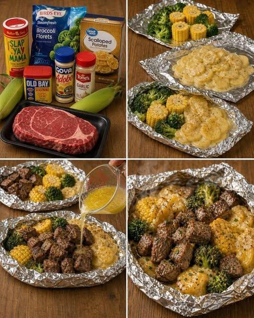 Steak Foil Wrap Dinner