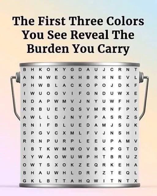 The First Three Colors You See Reveal The Burden You Carry: An Optical Word Puzzle Breakdown 🎨🔍