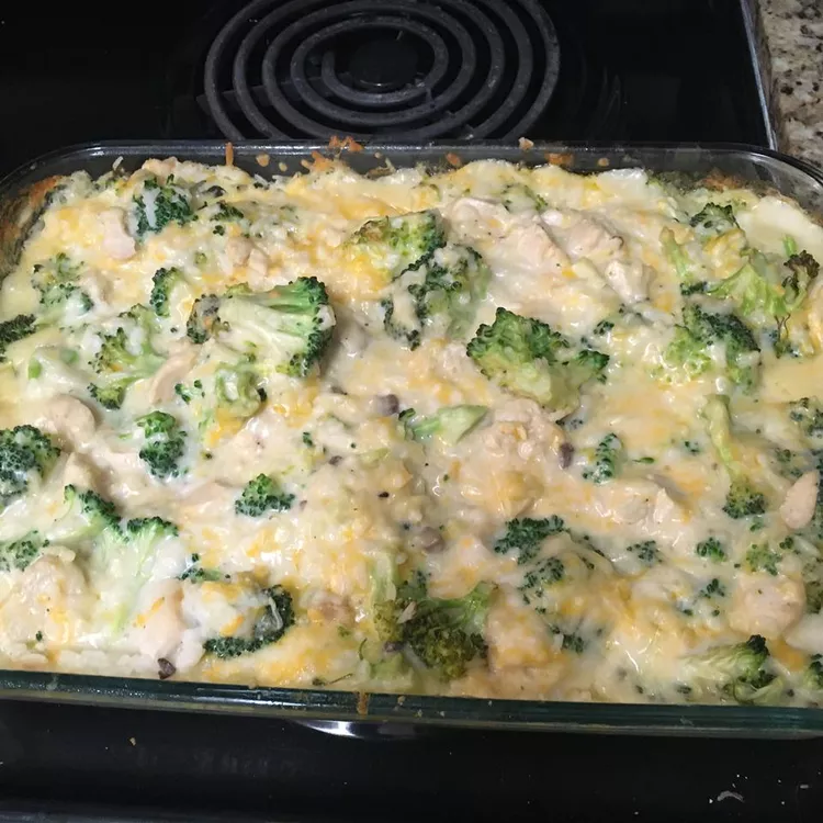 Broccoli, Rice, Cheese, and Chicken Casserole