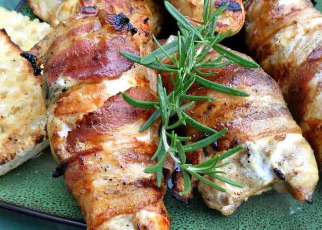 Grilled Chicken with Rosemary and Bacon