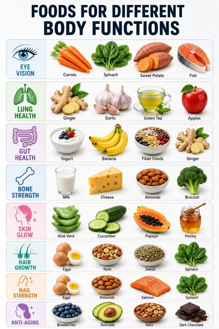 food for different body functions