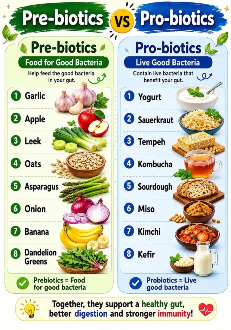 Prebiotics vs Probiotics