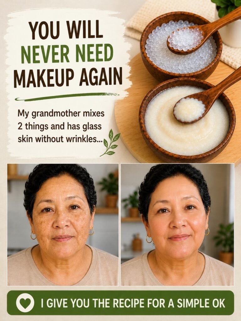 NEVER need makeup againMy grandma mixes 2 simple ingredients and now she has glass-like skin with no wrinkles