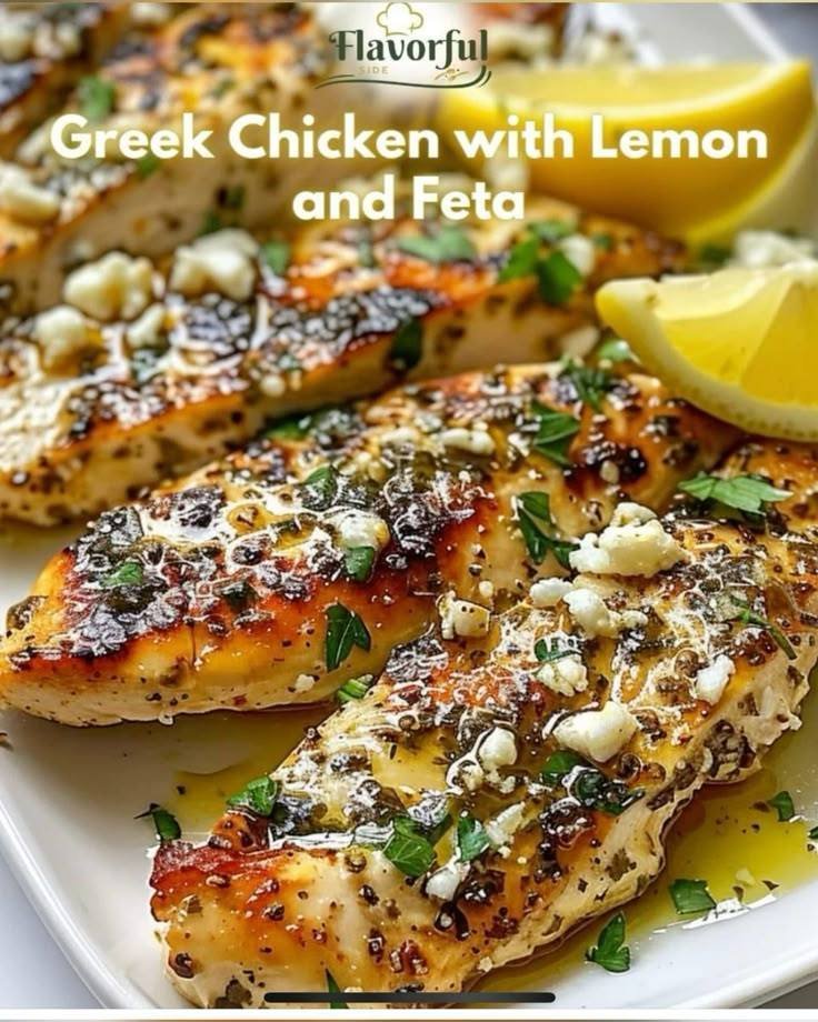 Greek Chicken with Lemon and Feta