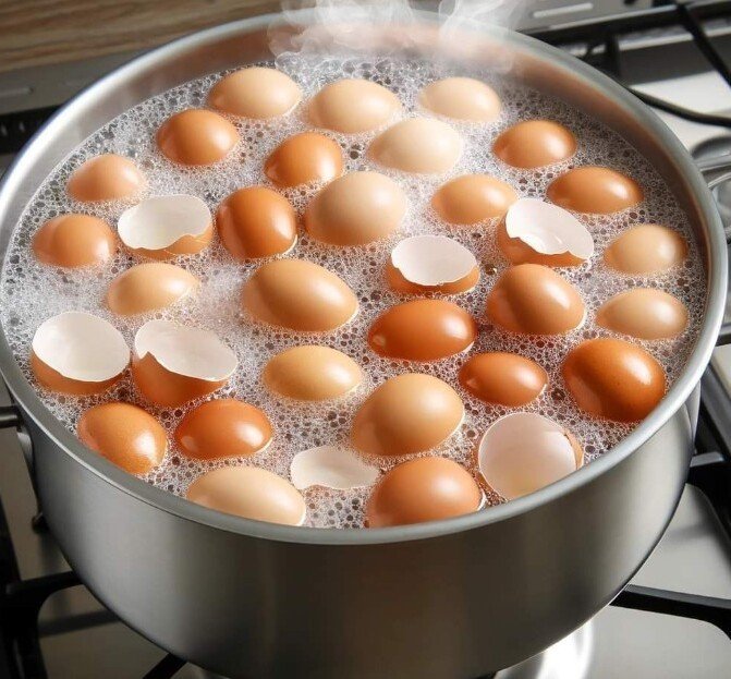 Stop throwing them away. Boil eggshells