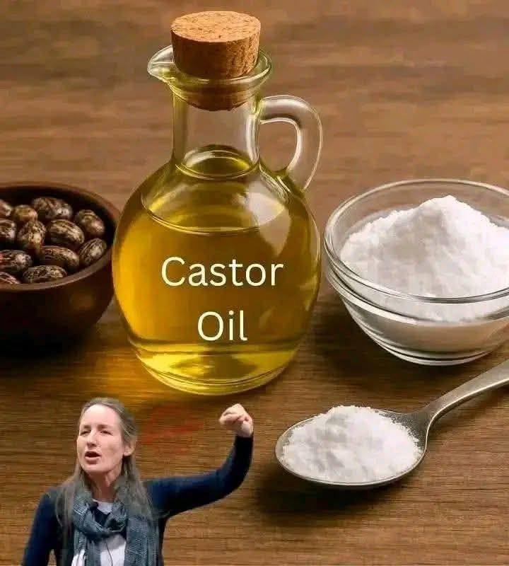 MIX CASTOR OIL WITH BAKING SODA The combination of castor oil and baking soda is a simple yet powerful healing paste that has been used for generations