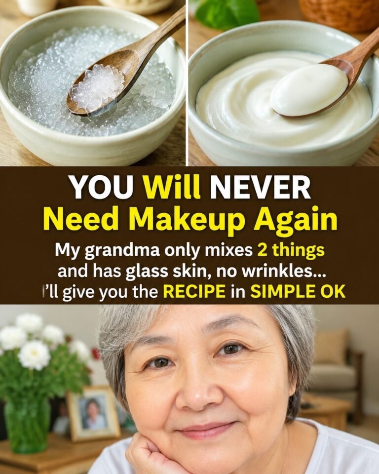 “You’ll NEVER Need Makeup Again My grandma mixes 2 things and has glass-like skin with no wrinkles