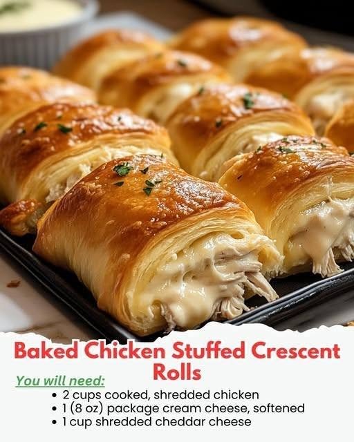 Baked Chicken Stuffed Crescent Rolls
