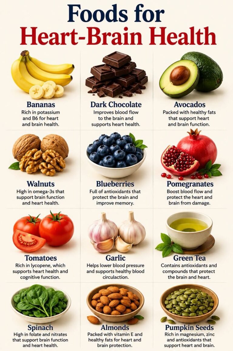 Foods for heart brain health