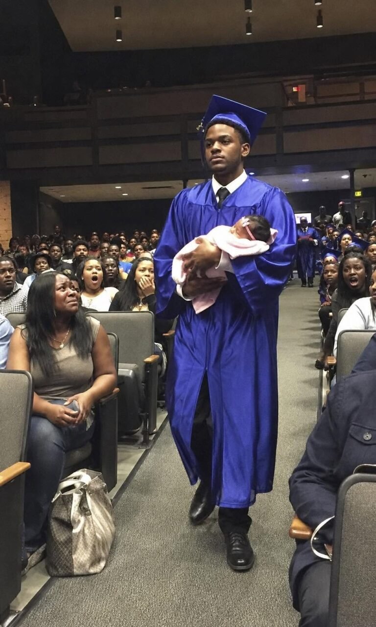 They Laughed When My Son Walked Across His Graduation Stage Holding A Newbo.rn — One Woman Whispered “Just Like His Mother”… But What He Said Next Left The Entire Room Silent