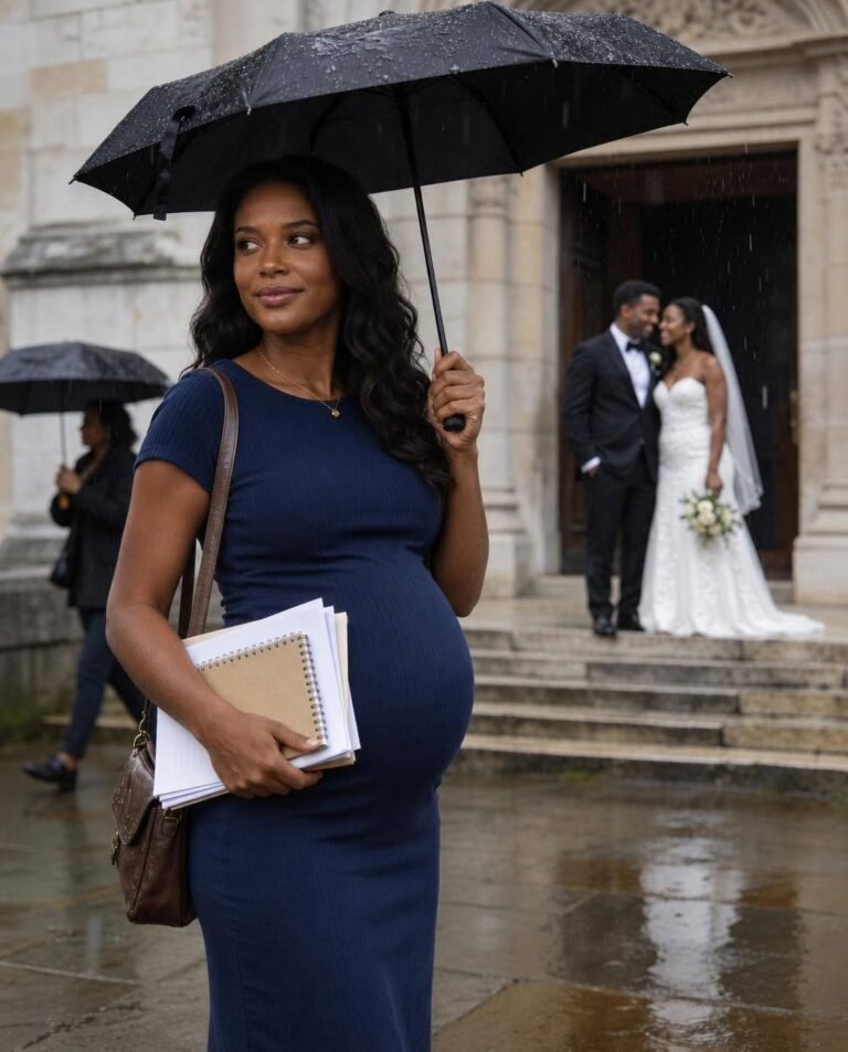 She showed up to sign the divorce papers eight months pregnant… then watched her husband marry his mistress the same day, smiling like she had lost everything… What he didn’t know was that she was leaving with a secret that would destroy everything he thought he’d won