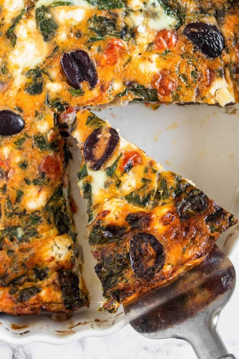 Mediterranean Spinach, Tomato & Feta Frittata 