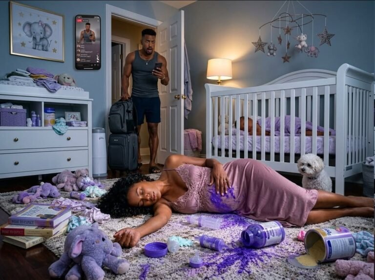 I collapsed in my newborn son’s nursery after a serious medical emergency, while my husband was away celebrating his birthday at a luxury mountain resort. Three days later, he came home smiling, carrying a gift he had bought for himself…