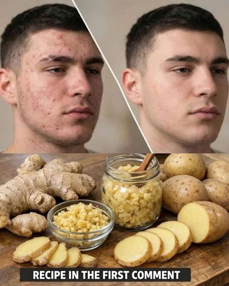 Amazing! In just 20 minutes, HE got rid of facial spots and blemishes using potato and ginger. I’ve left the recipe for the mixture and instructions on how to use it in the first comment. Just comment “OK” to get the recipe.