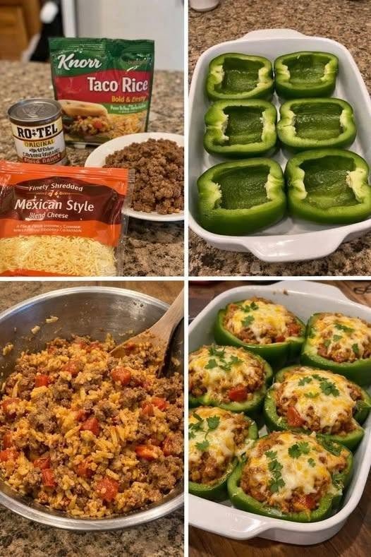 Taco Rice Stuffed Bell Peppers