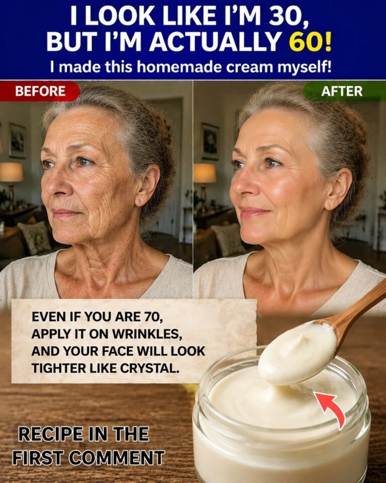 Prepare the baking soda cream and apply it before bed. Goodbye wrinkles and blemishes