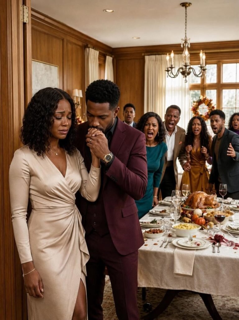 My Father Invited the Whole Family to Thanksgiving, but My Mother Forced Me to Cook in the Kitchen While Everyone Else Celebrated. Two Hours Later, a Man in a Black Suit Walked In, Kissed My Hand, and Said, “Sorry, Darling, I Was Late.” Then My Family Froze in Disbelief, Because…