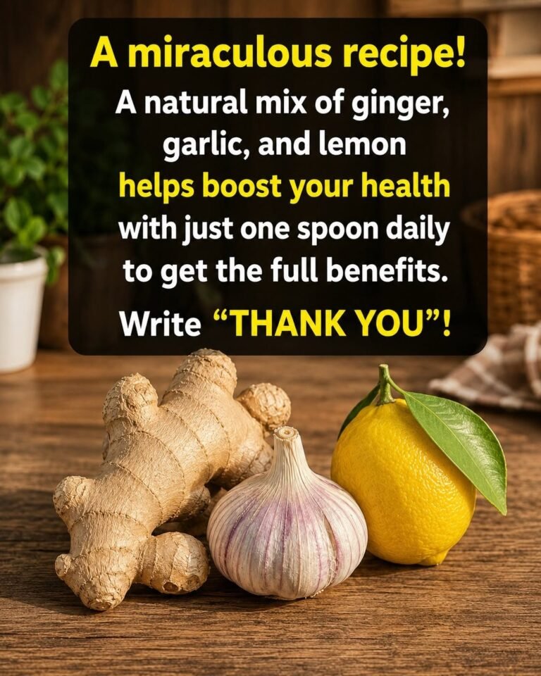 Grated ginger + onion + garlic + lemon juiceJust one teaspoon… and your body will feel the differenceDiscover when and how to take it