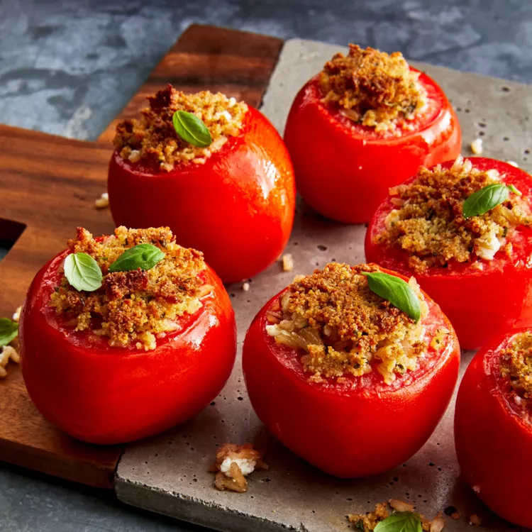 Air-Fried Italian Stuffed Tomatoes