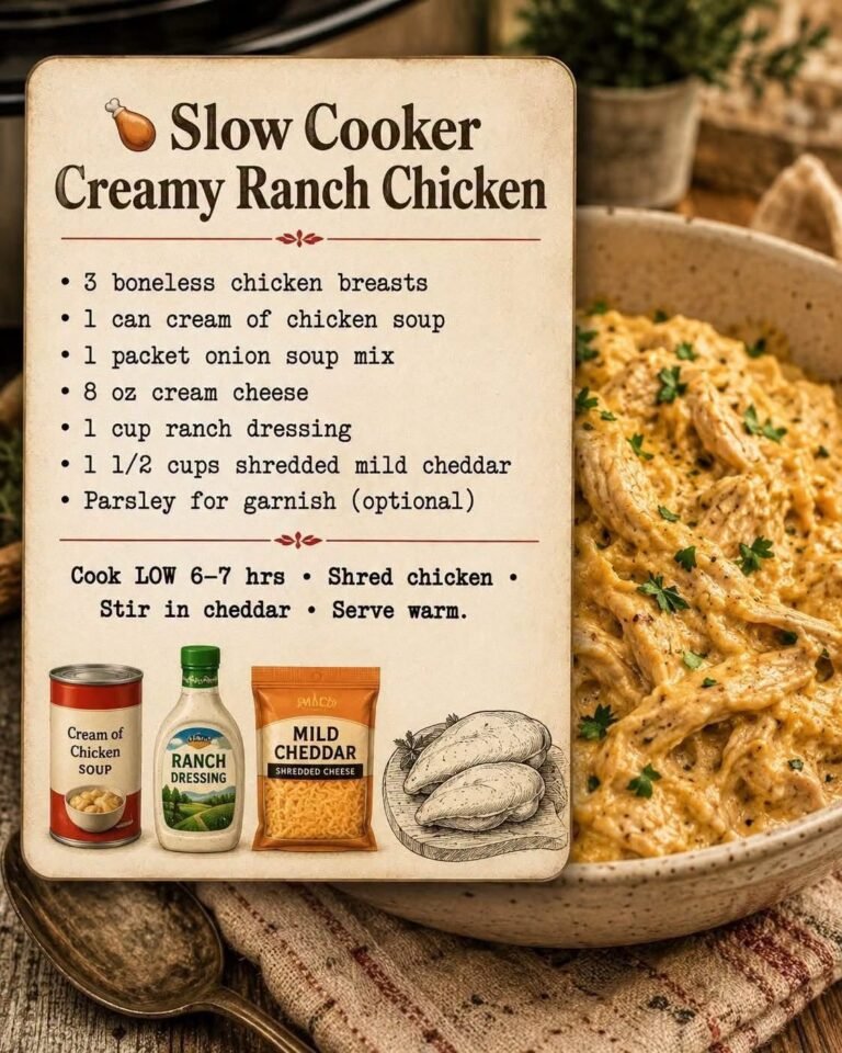 Slow Cooker Creamy Ranch Chicken