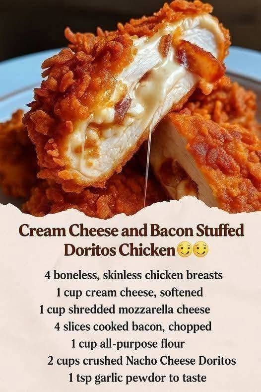 Cream Cheese and Bacon Stuffed Doritos Chicken
