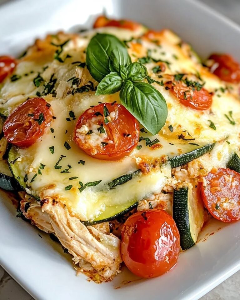 Mediterranean Chicken Zucchini Bake