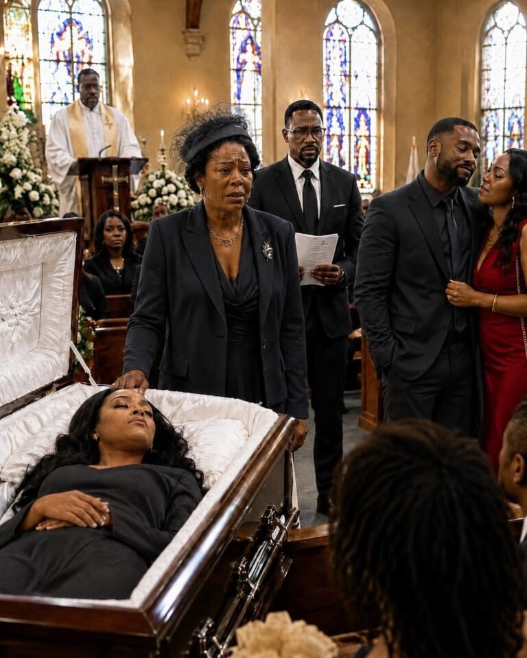 At my daughter’s funeral, her husband’s mistress leaned close and whispered, “I won”… until the lawyer stepped forward, asked for silence, and began reading the will.