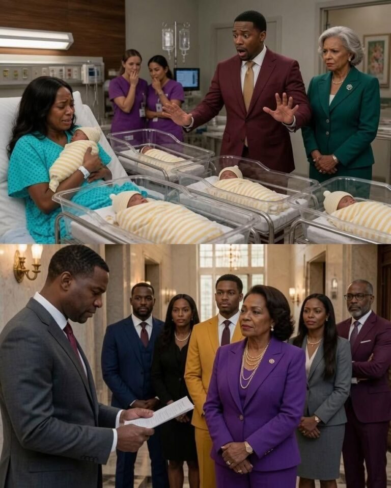 All five babies in the bassinets were Black. My husband took one look and shouted, “They’re not my children!” Then he walked out of the hospital and never came back. I held five newborns alone as nurses whispered and doors closed behind him. Thirty years later, he stood before us again— and the truth waiting for him shattered everything he thought he knew.